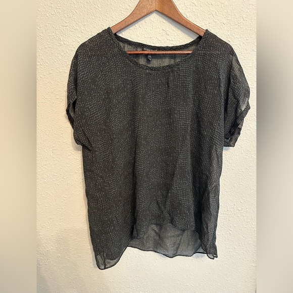 Eileen Fisher Black Textured silk top - Picture 1 of 4